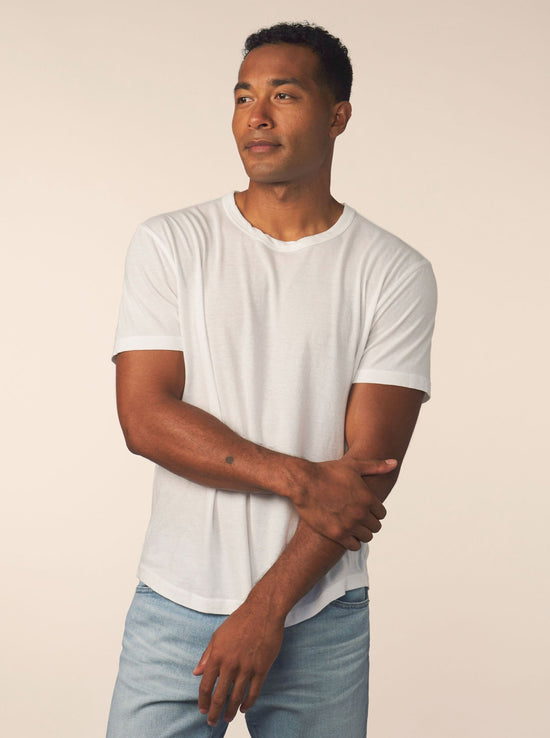 men’s cotton cashmere tee - white