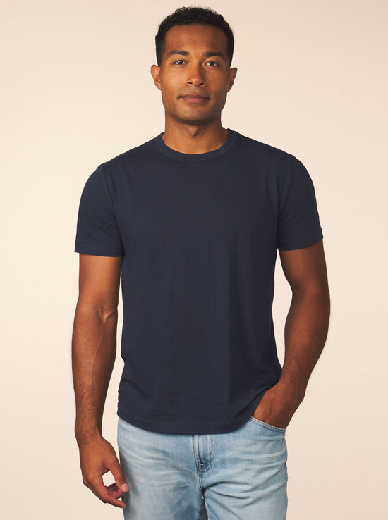 men’s cotton cashmere tee - pacific